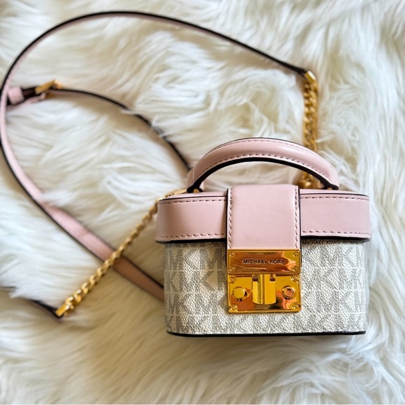 Michael kors mini trunk cross body bag in rose - Picture 1 of 13